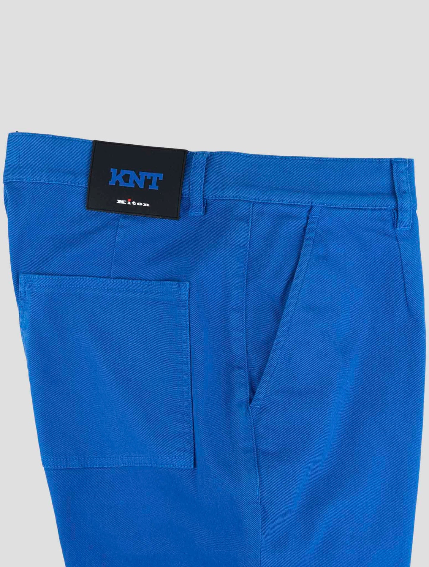 Kiton Knt Blue Cotton Ea Pants