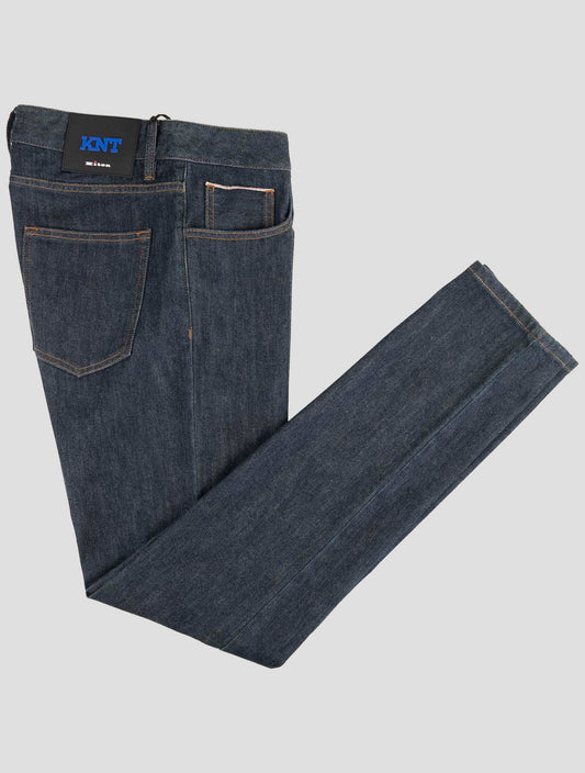 Kiton Knt Blue Cotton Pe Jeans