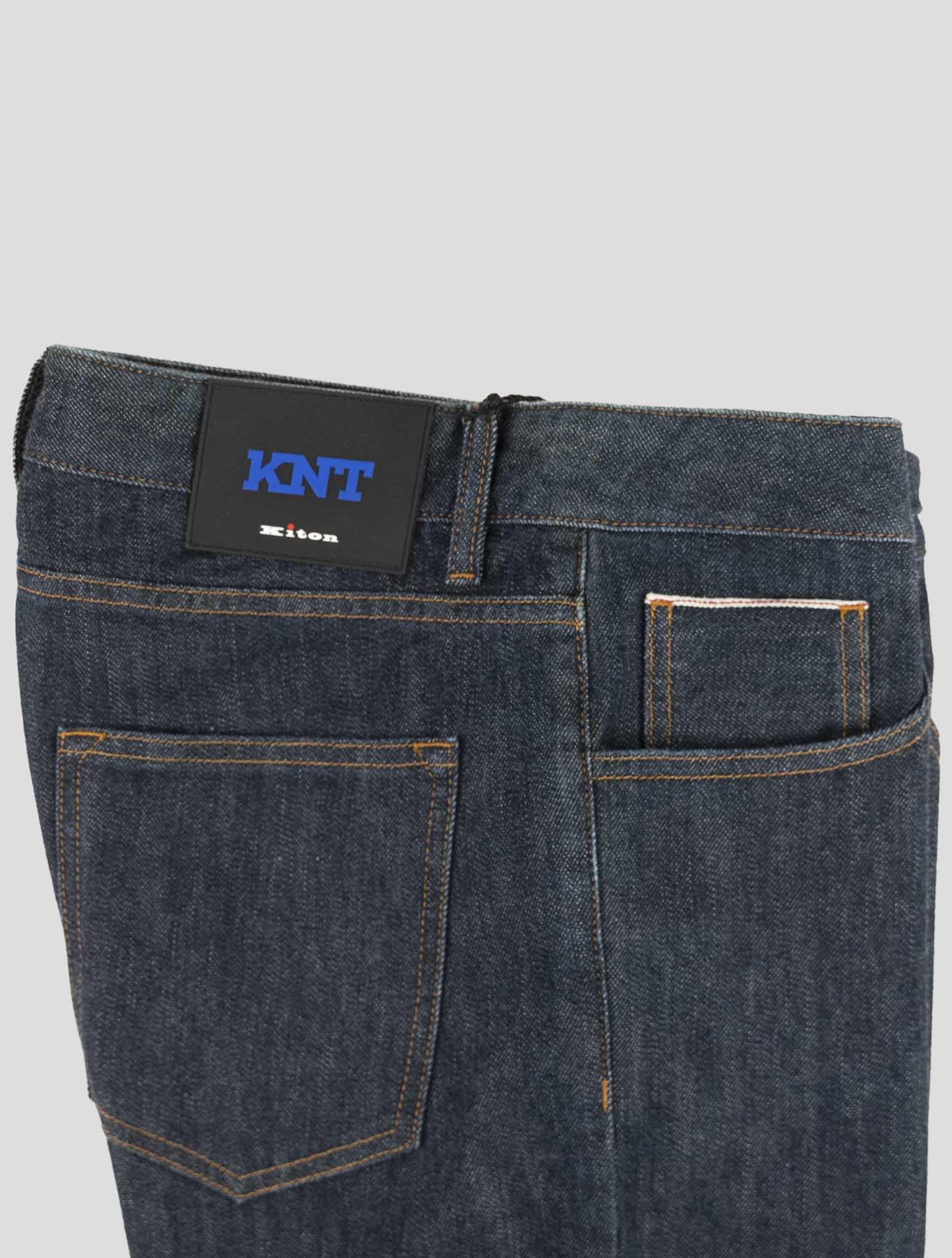 Kiton Knt Blue Cotton Pe Jeans