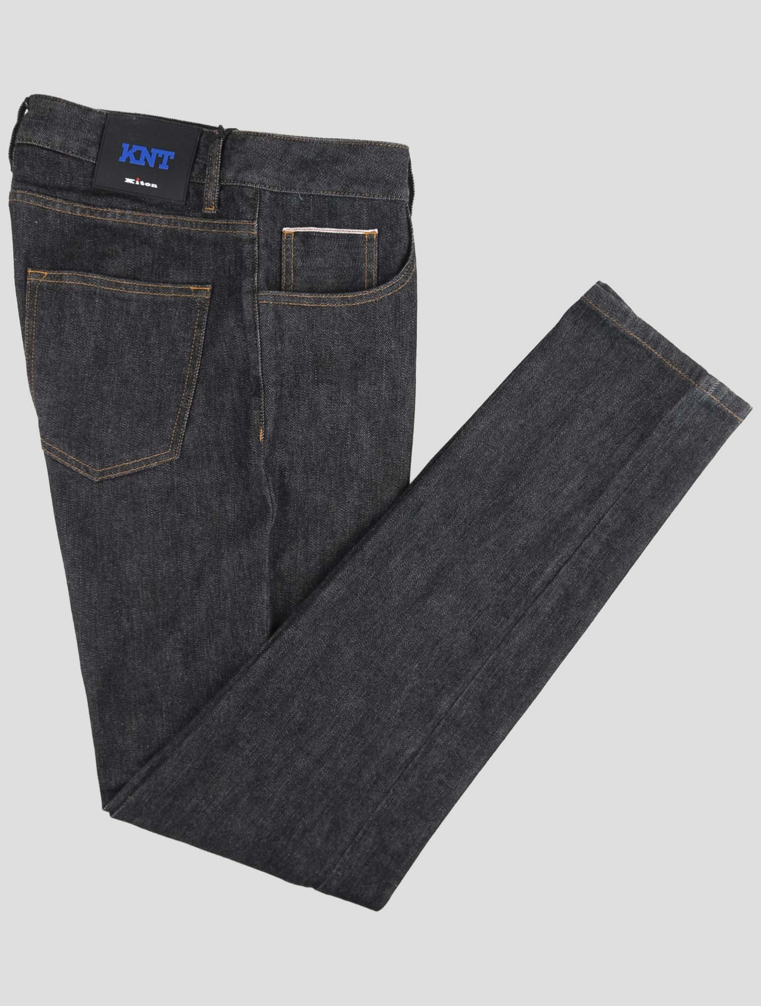 Kiton Knt Dark Gray Cotton Pe Jeans