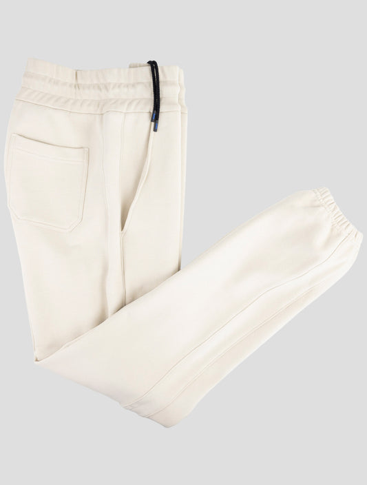 Kiton Knt Beige Cotton Jogging Pants
