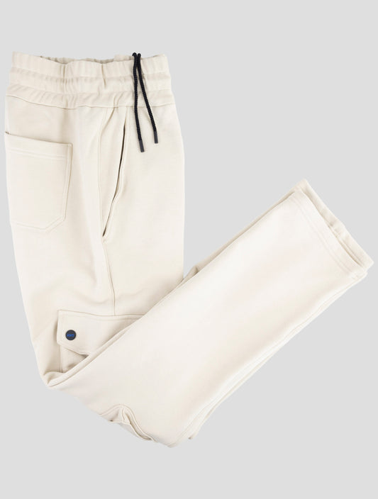 Kiton Knt Beige Cotton Jogging Cargo Pants