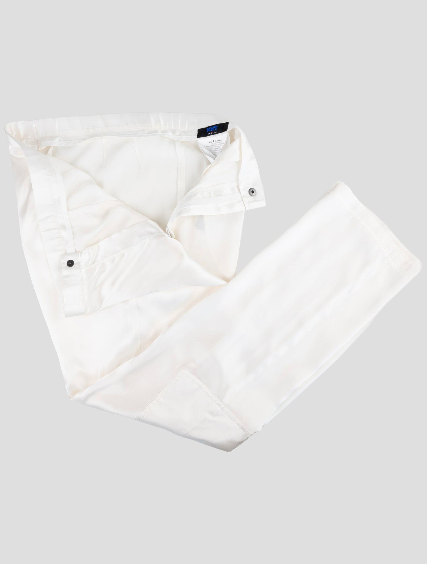 Kiton Knt White Silk Jeans