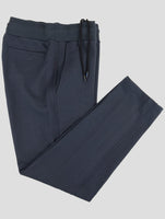 Kiton Knt Blue Cotton Jogging Pants