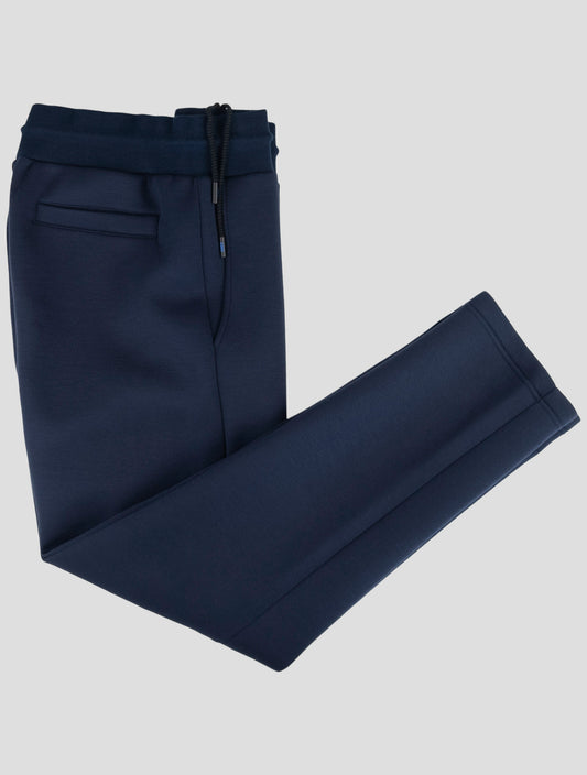 Kiton Knt Blue Viscose Ea Jogging Pants