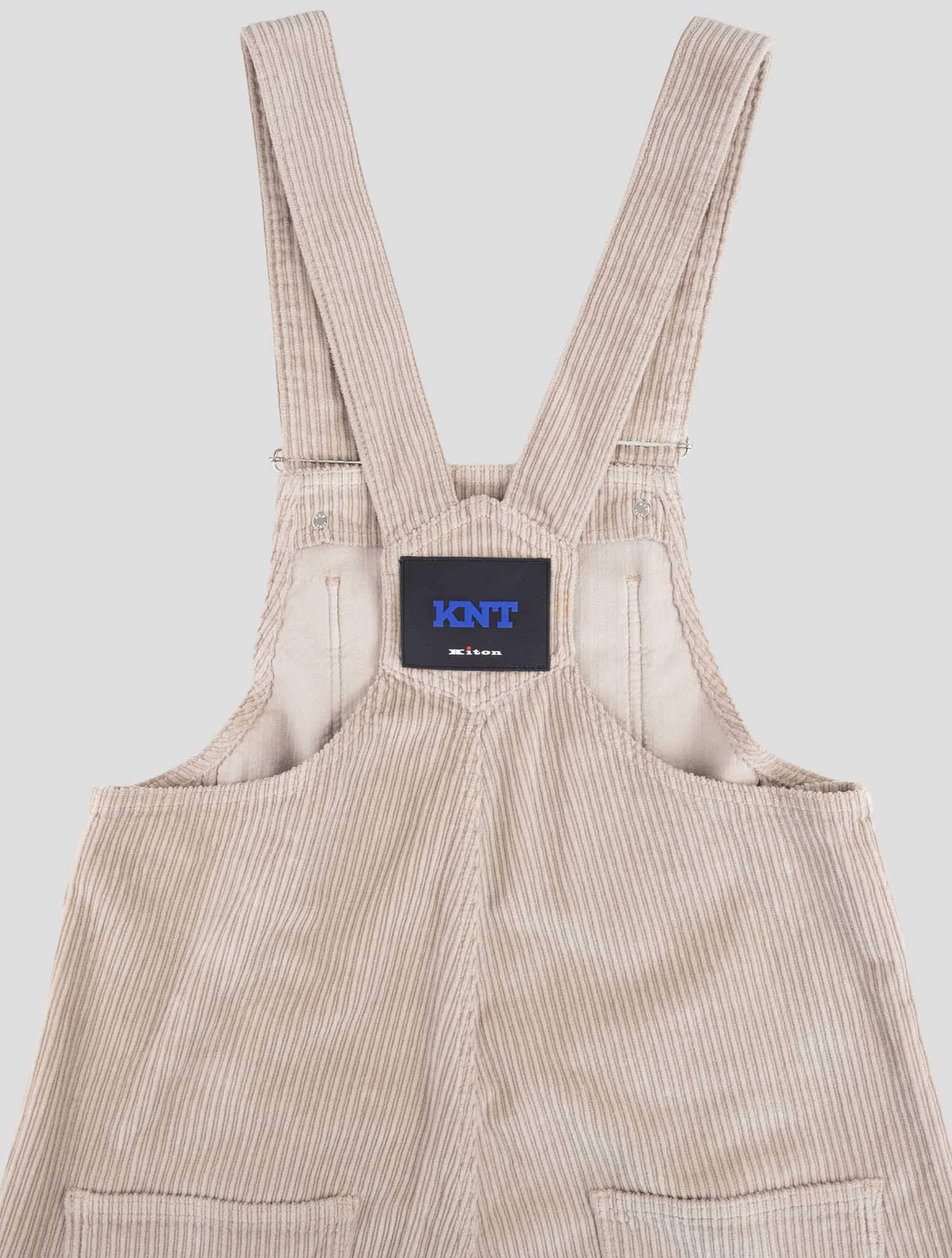 Kiton Knt Brown Cotton Ea Velvet Salopette