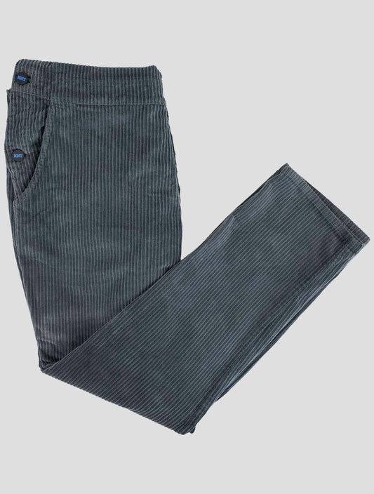 Kiton Knt Gray Cotton Ea Velvet Salopette