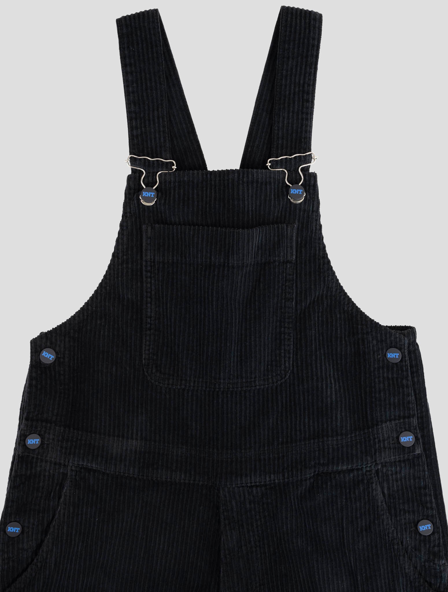 Kiton Knt Black Cotton Ea Velvet Salopette