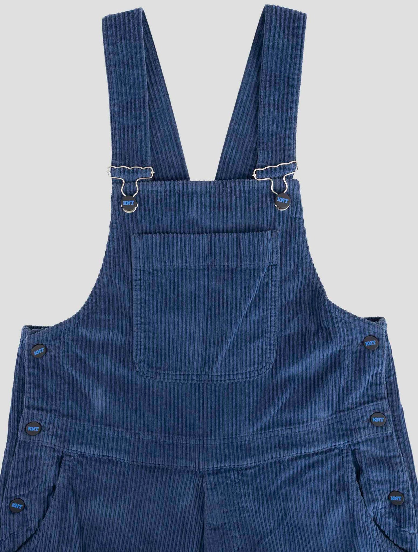 Kiton Knt Blue Cotton Ea Velvet Salopette