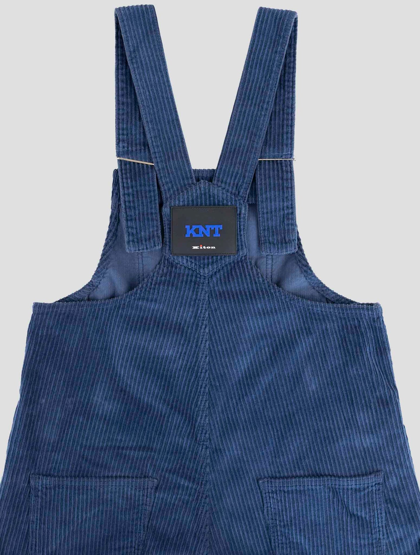 Kiton Knt Blue Cotton Ea Velvet Salopette