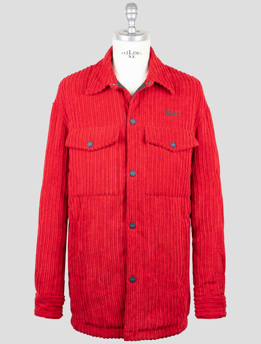 Kiton Knt Red Pl Pa Velvet Coat