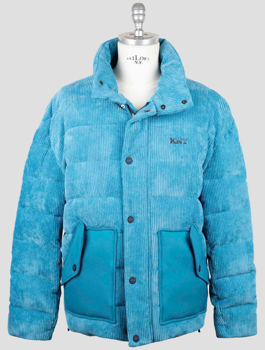 Kiton Knt Light Blue Pl Pa Ea Velvet Coat