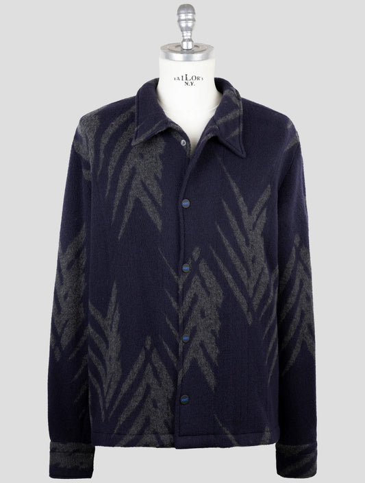 Kiton Knt Blue Gray Cashmere Pa Coat