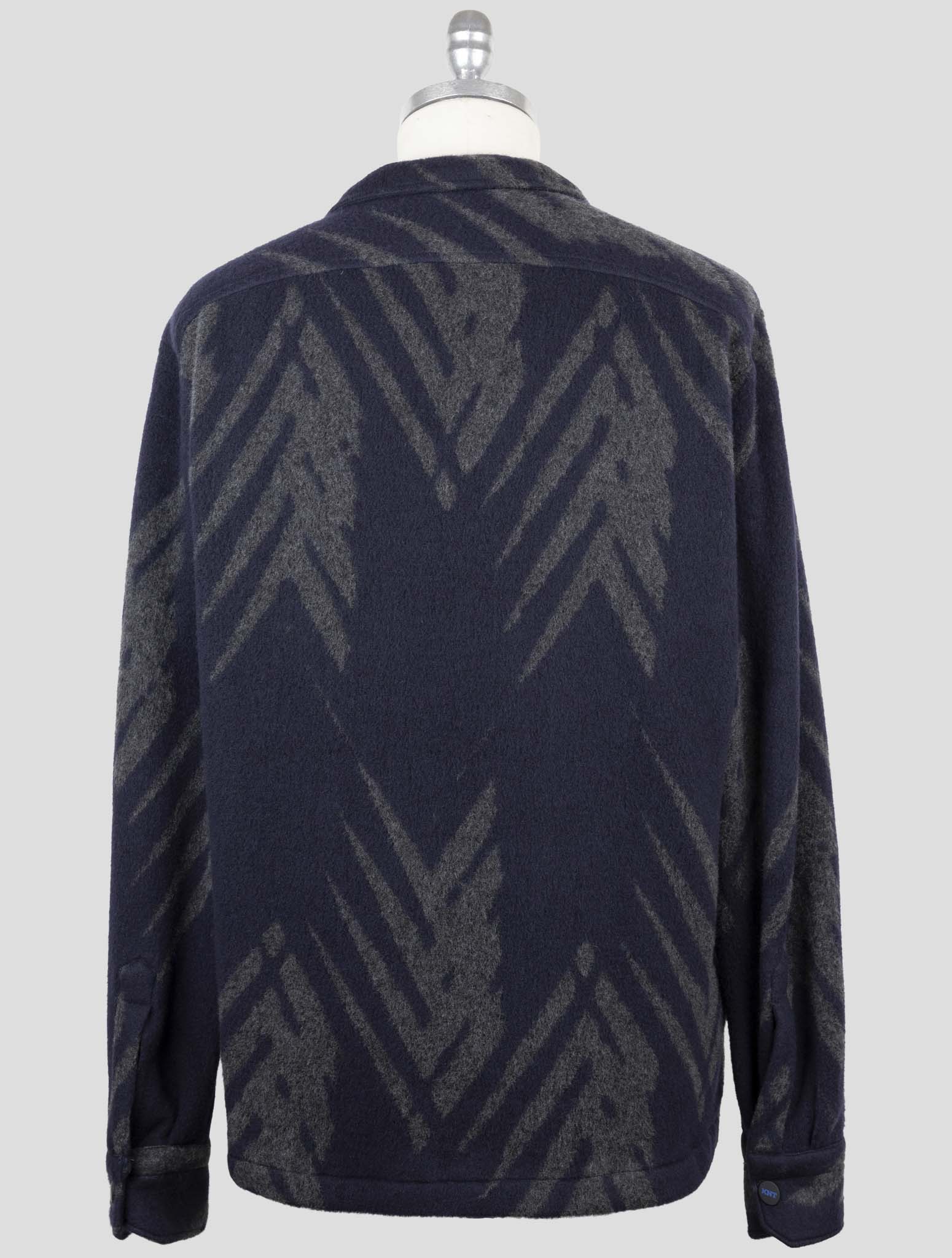 Kiton Knt Blue Gray Cashmere Pa Coat