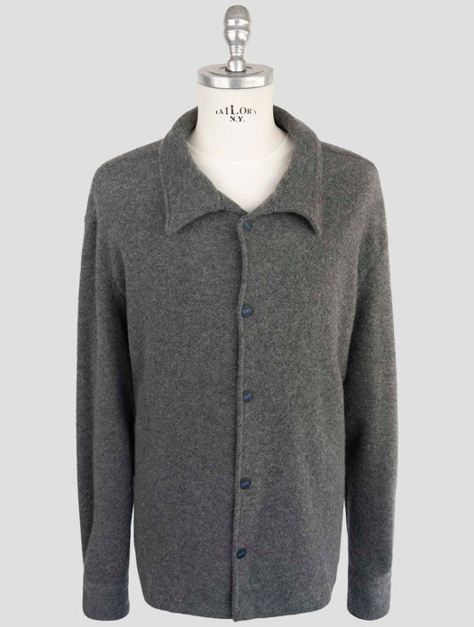 Kiton Knt Dark Gray Cashmere Pa Coat