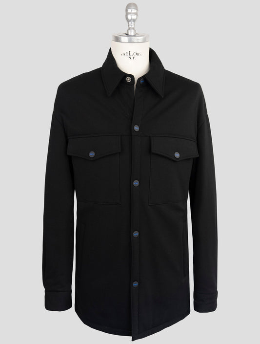 Kiton Knt Black Viscose Pa Ea Special Edition Coat