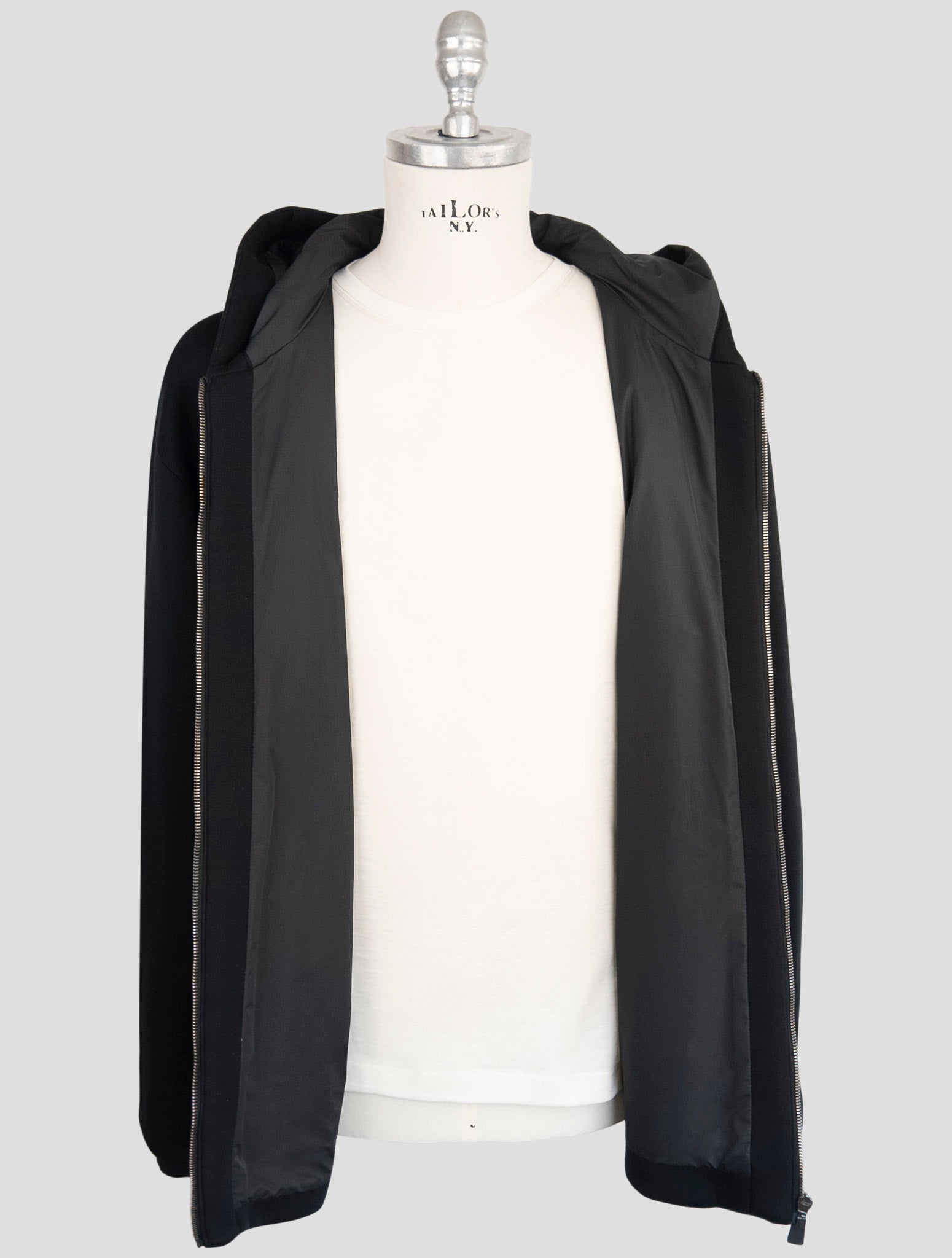 Kiton Knt Black Modal Coat