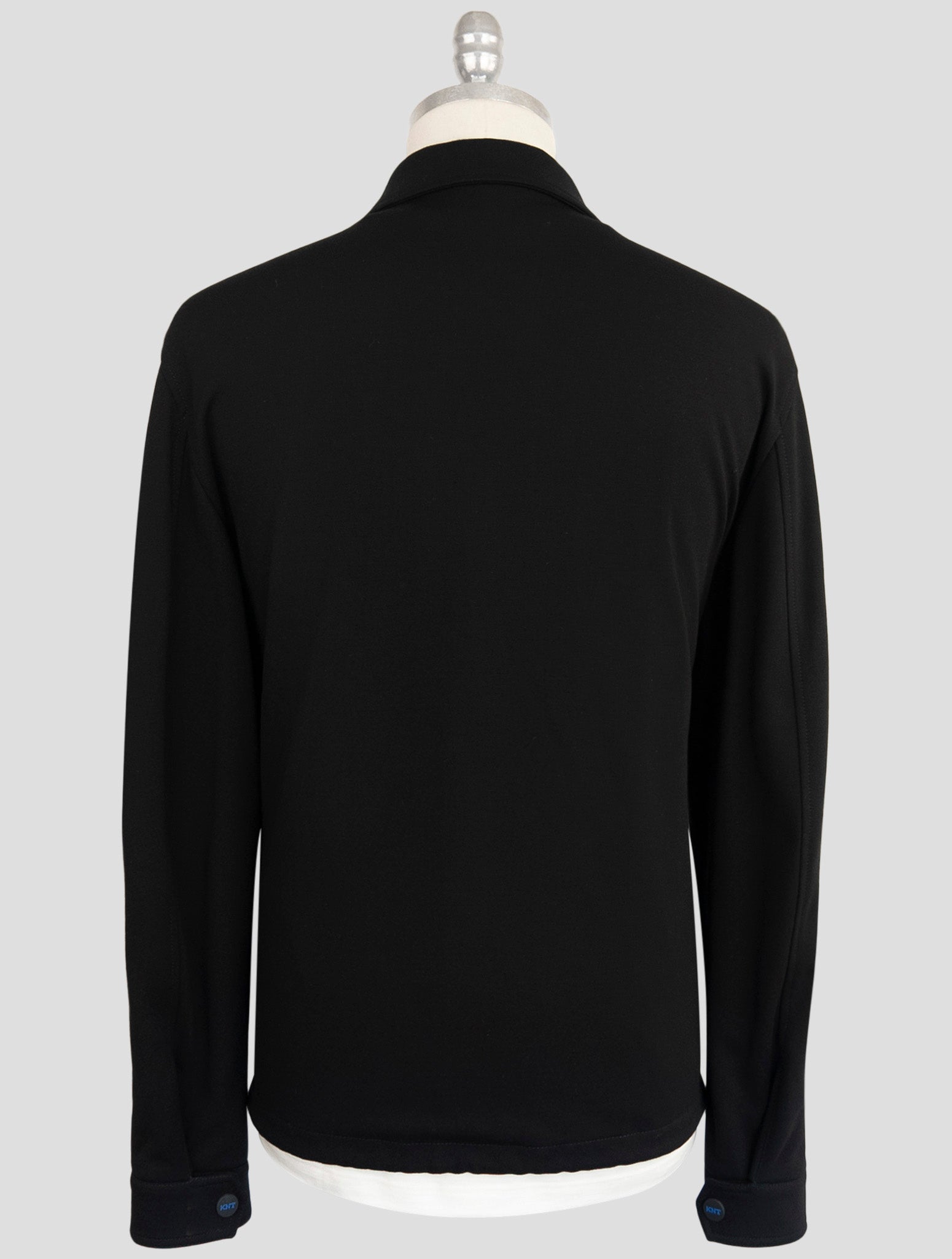 Kiton Knt Black Viscose Pa Ea Coat