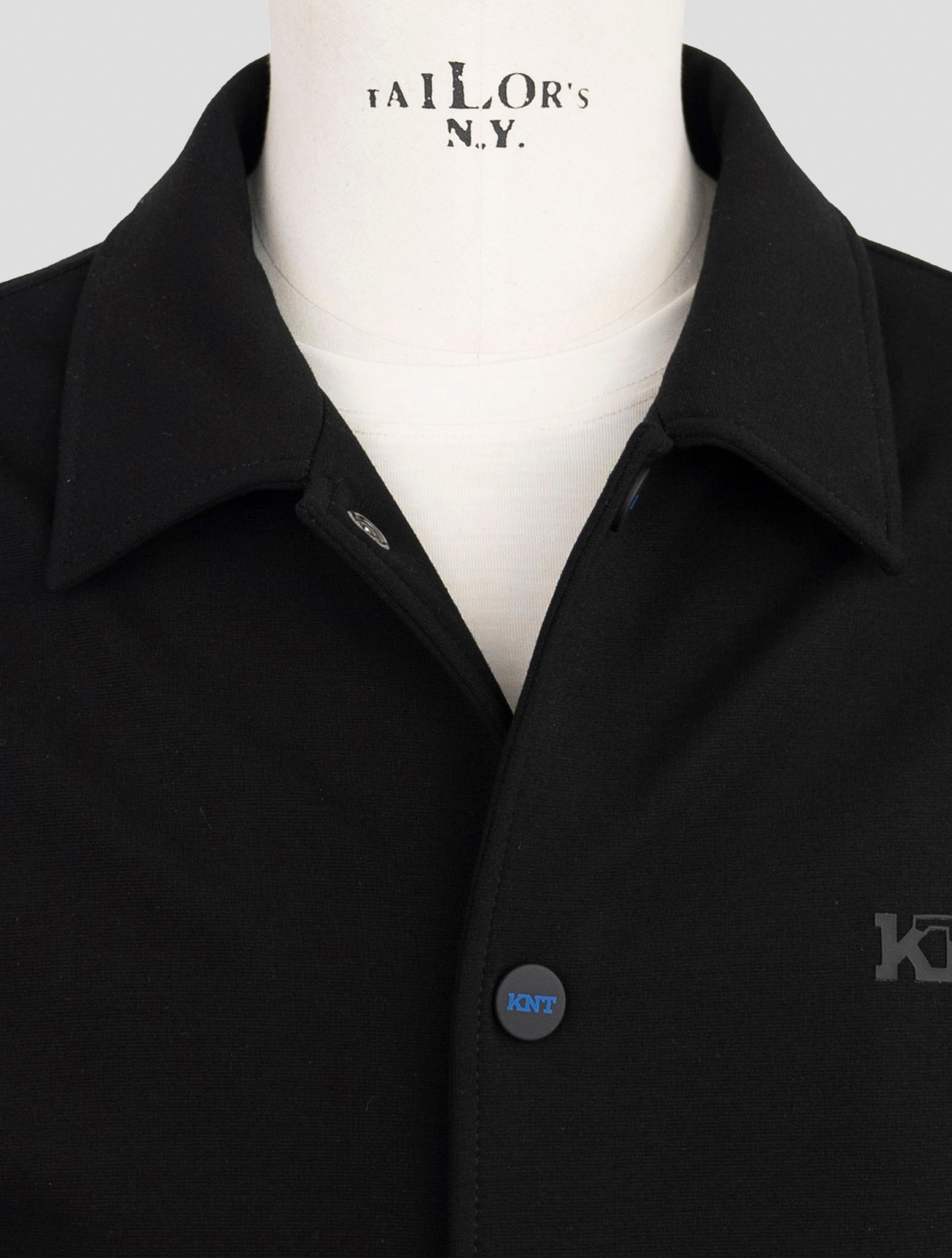 Kiton Knt Black Viscose Pa Ea Coat