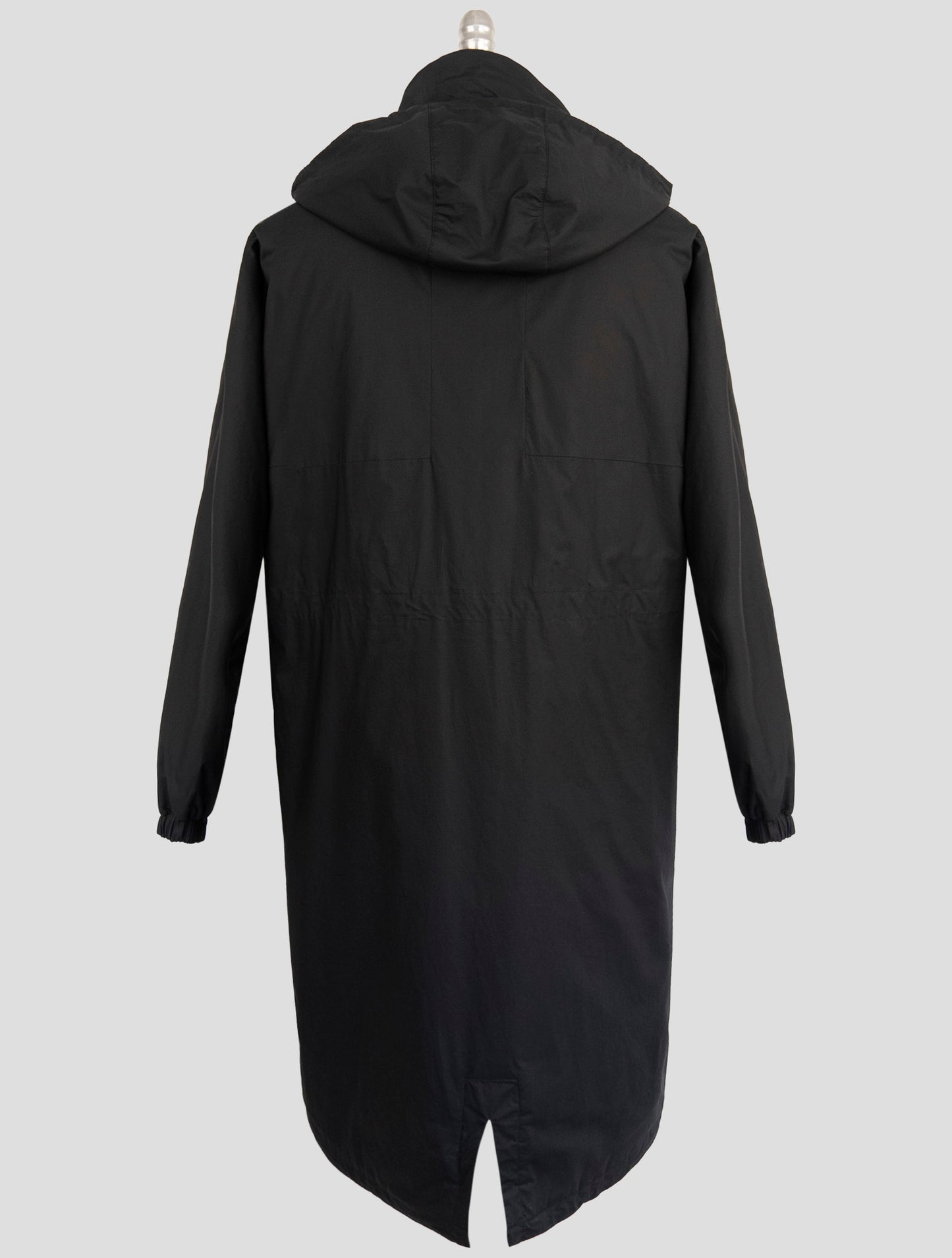 Kiton Knt Black Cotton Overcoat