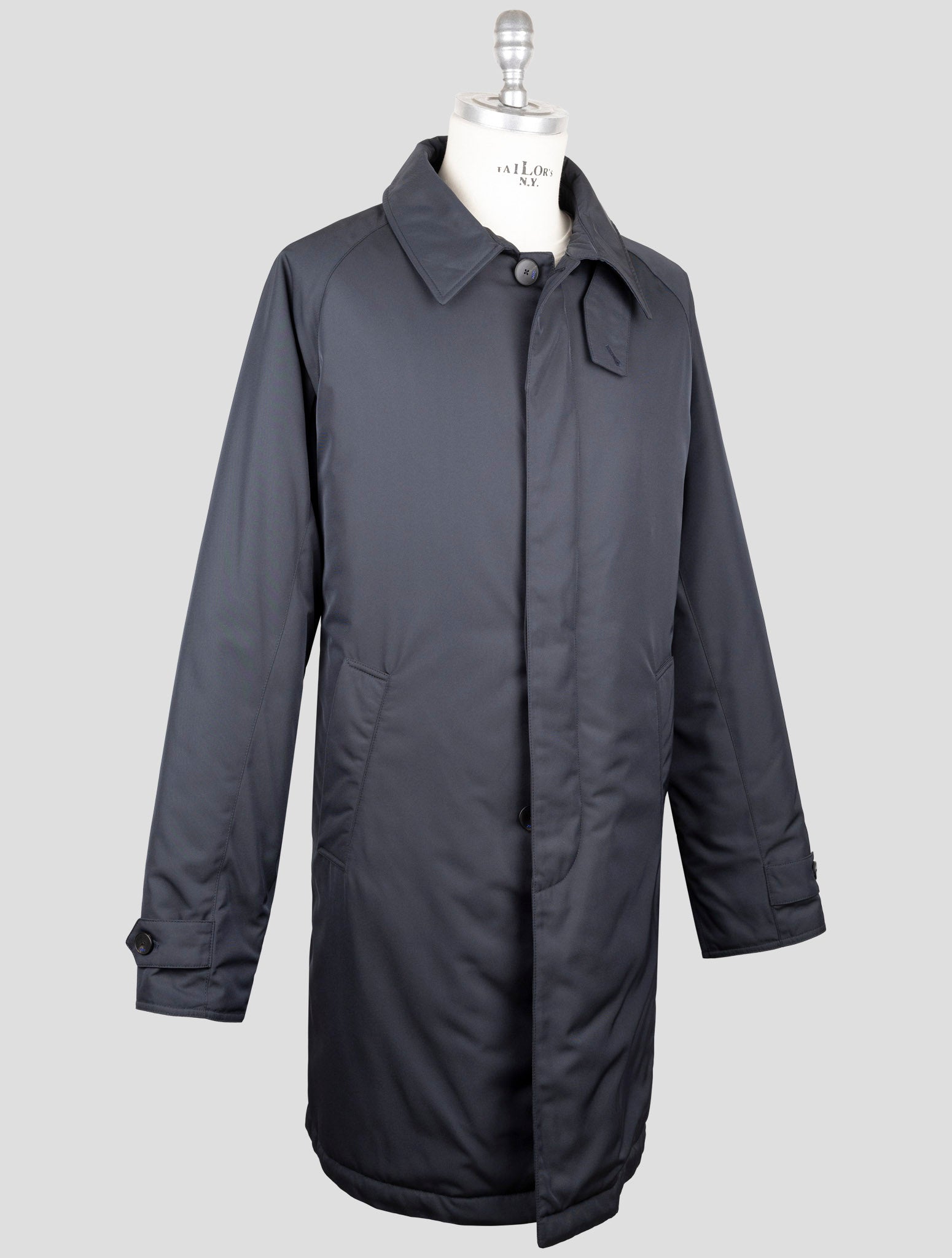 Kiton Knt Dark Blue Pl Overcoat