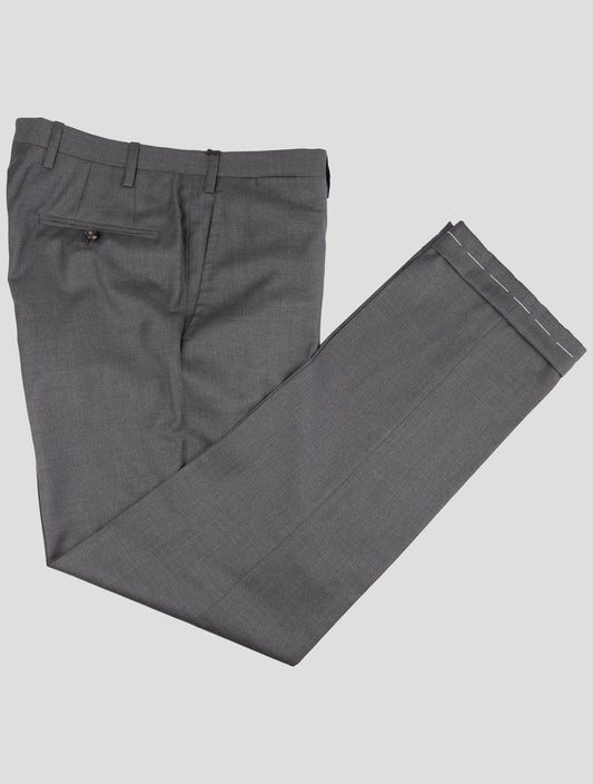 Kiton Gray Wool Dress Pants