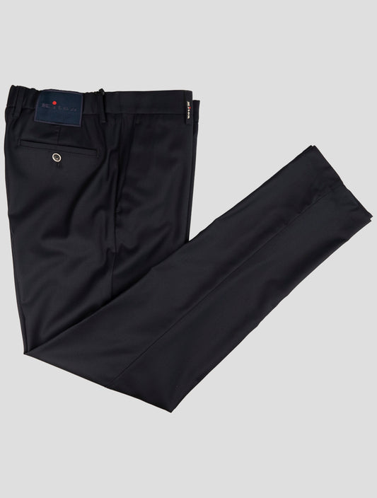 Kiton Blue Virgin Wool Pants