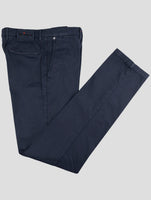 Kiton Blue Cotton Silk Ea Pants