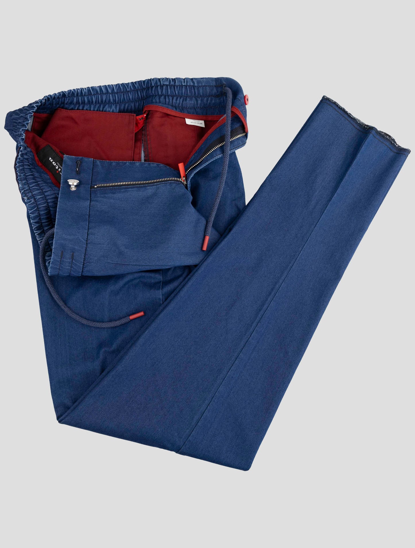Kiton Denim Cotton Silk Pants