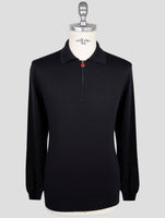 Kiton Black Cashmere SilK Sweater Polo