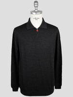 Kiton Dark Gray Wool Sweater Polo