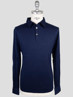 Kiton Blue Cotton Cashmere Sweater Polo