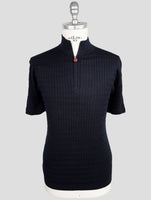 Kiton Blue Silk Cotton Pa Ea Polo