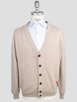Kiton Beige Cashmere Sweater Cardigan