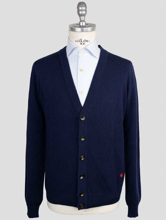 Kiton Blue Cashmere Sweater Cardigan