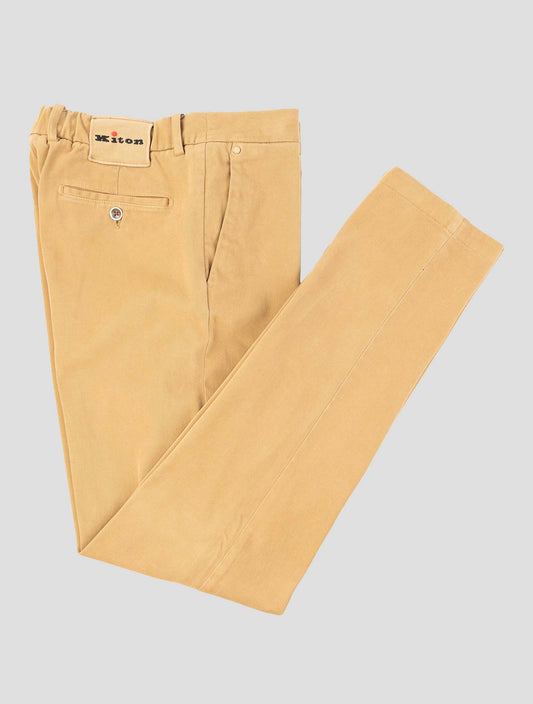 Kiton Beige Cotton Cashmere Pants