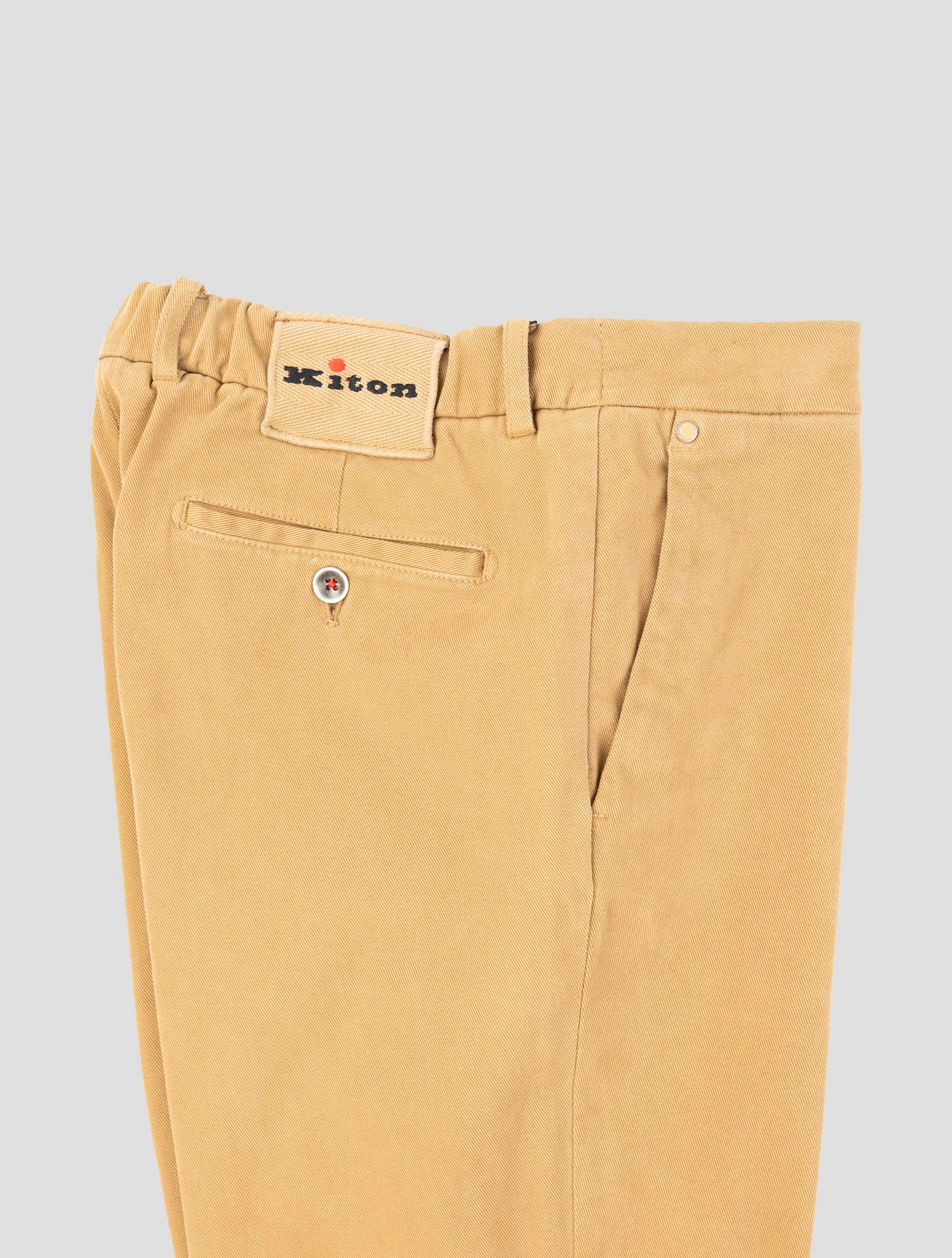 Kiton Beige Cotton Cashmere Pants