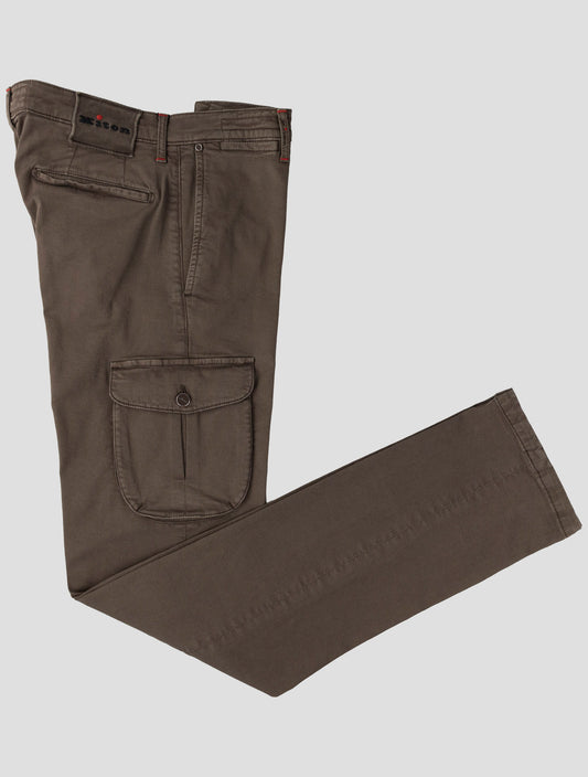 Kiton Brown Cotton Ea Cargo Pants