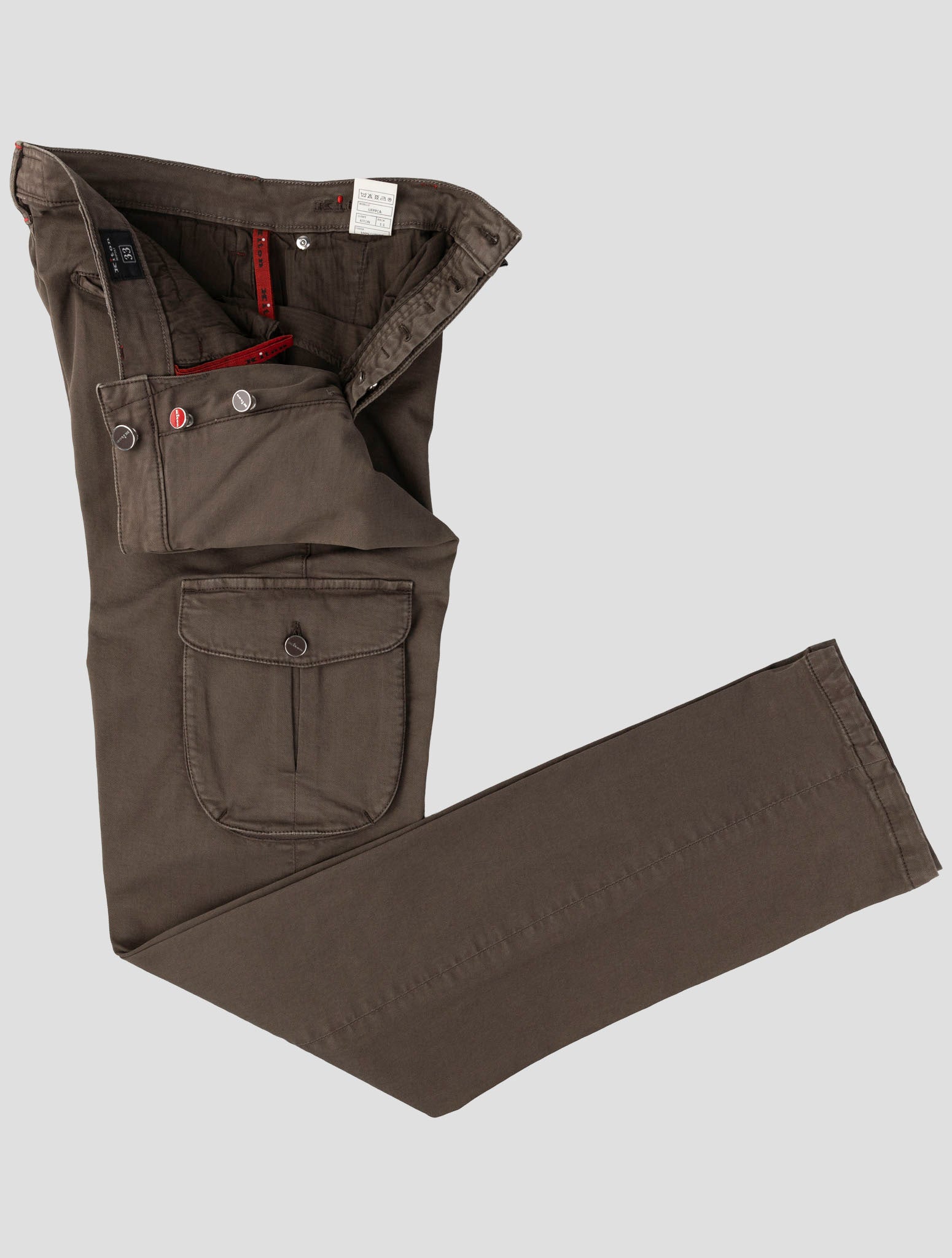 Kiton Brown Cotton Ea Cargo Pants