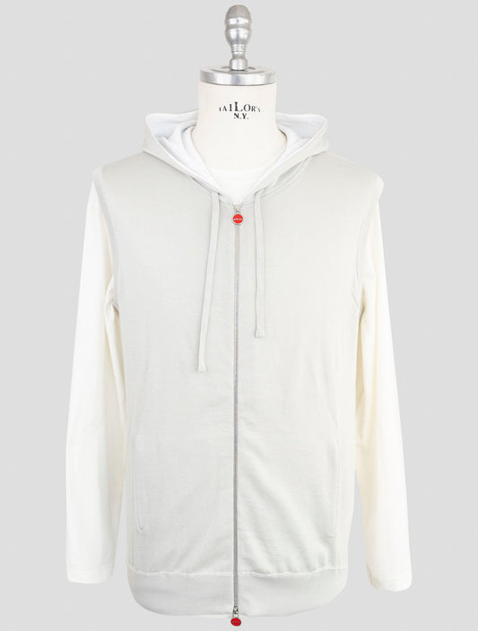 Kiton Gray Cotton Sweater Hoodie