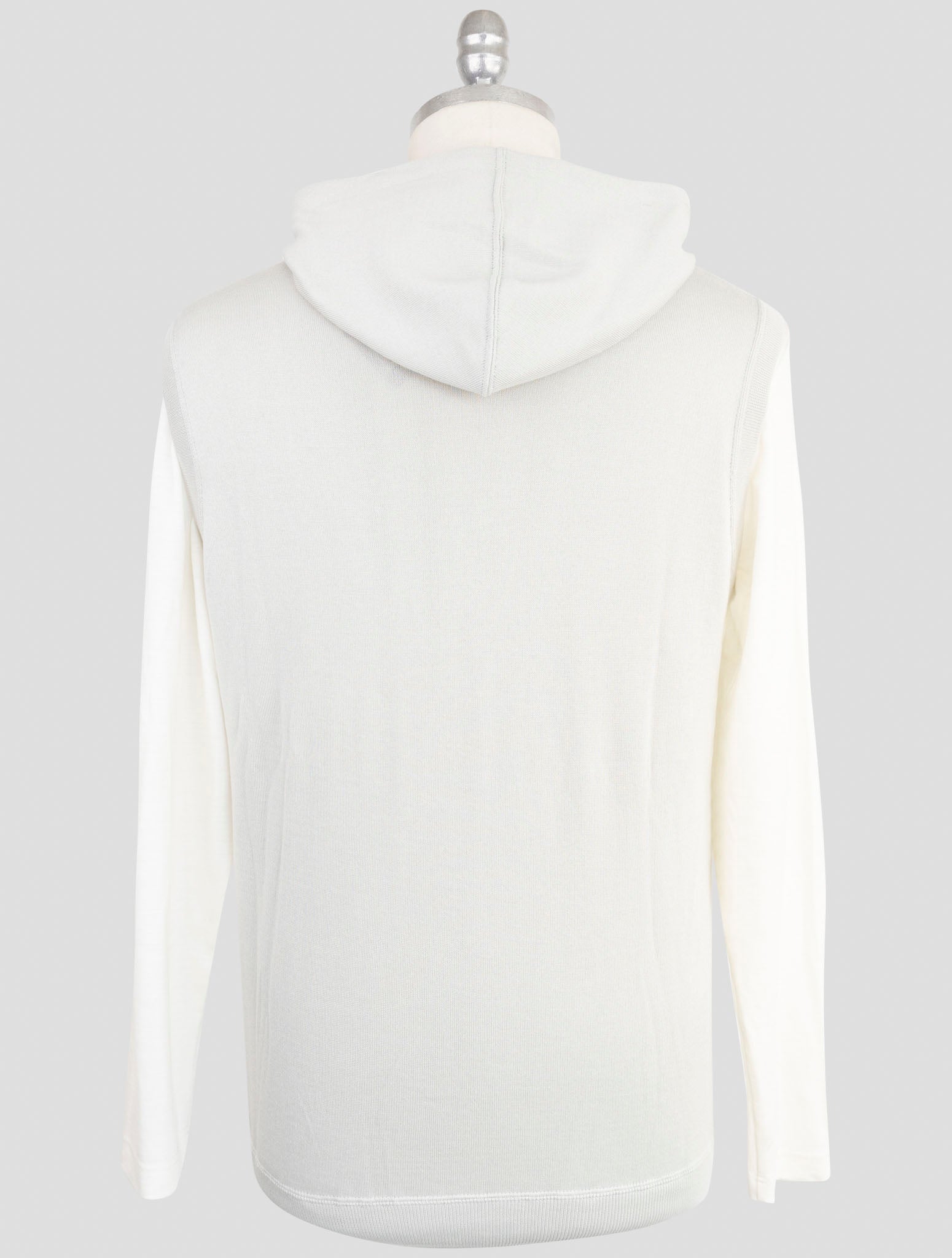 Kiton Gray Cotton Sweater Hoodie