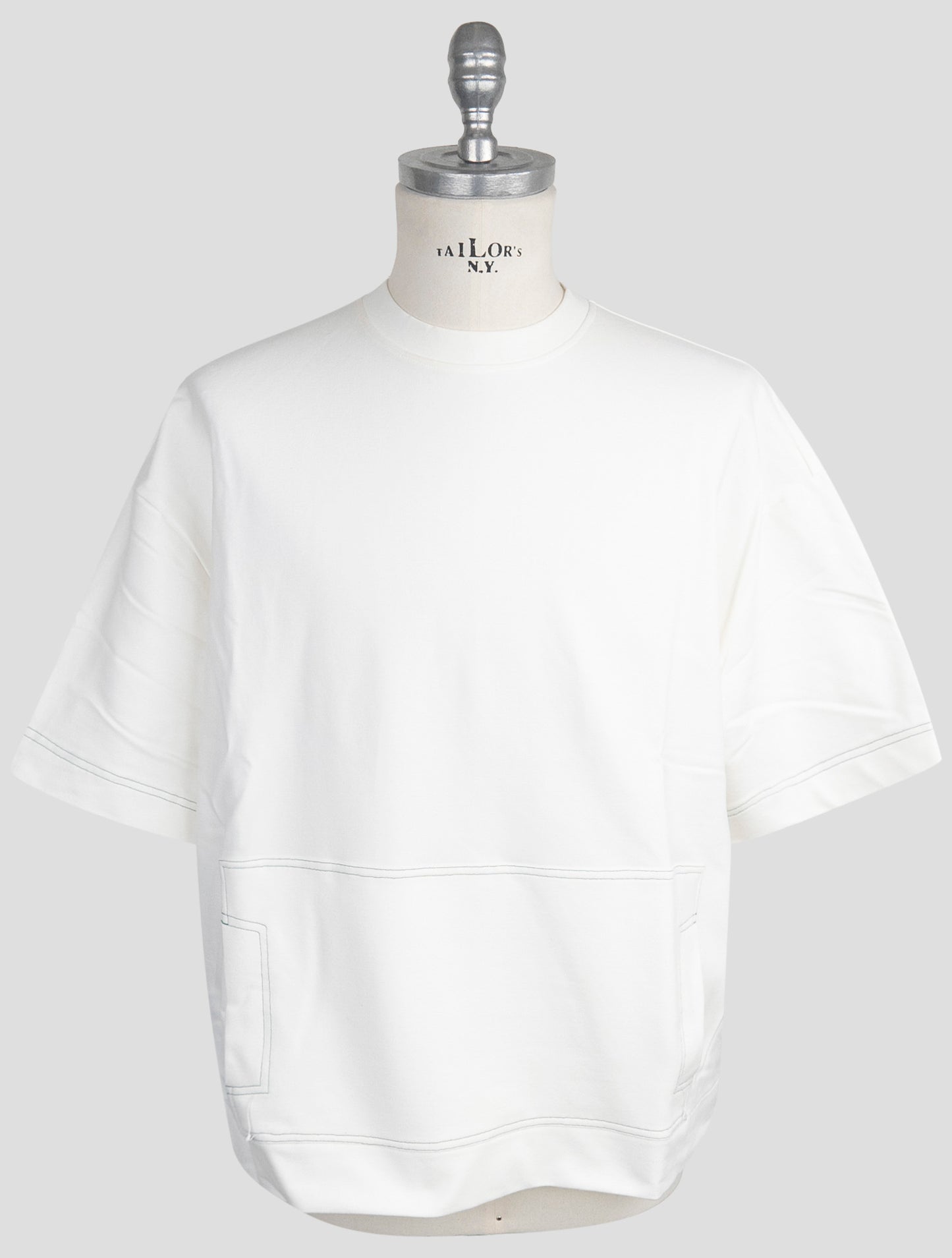 Kiton White Cotton Ea Sweater Crewneck