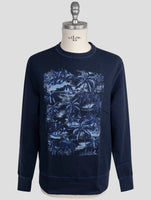 Kiton Blue Cotton Ea Sweater Crewneck