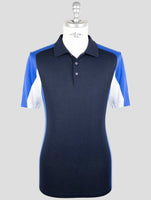 Kiton Blue Cotton Polo