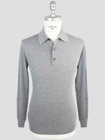 Kiton Gray Cashmere Silk Sweater Polo