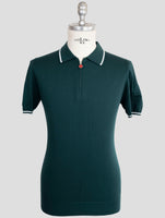 Kiton Green Cotton Polo
