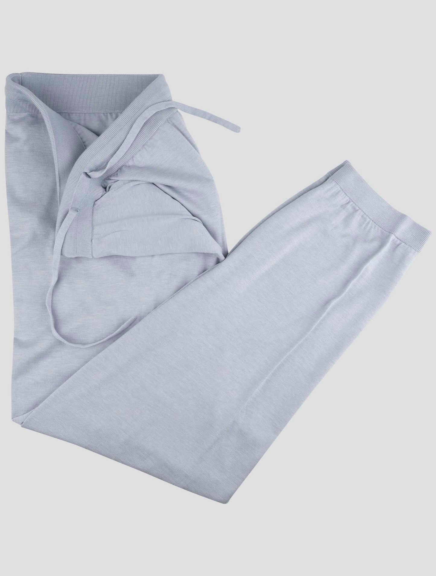 Kiton Light blue Silk Cotton Jogging Pants