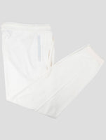 Kiton White Silk Cotton Jogging Pants