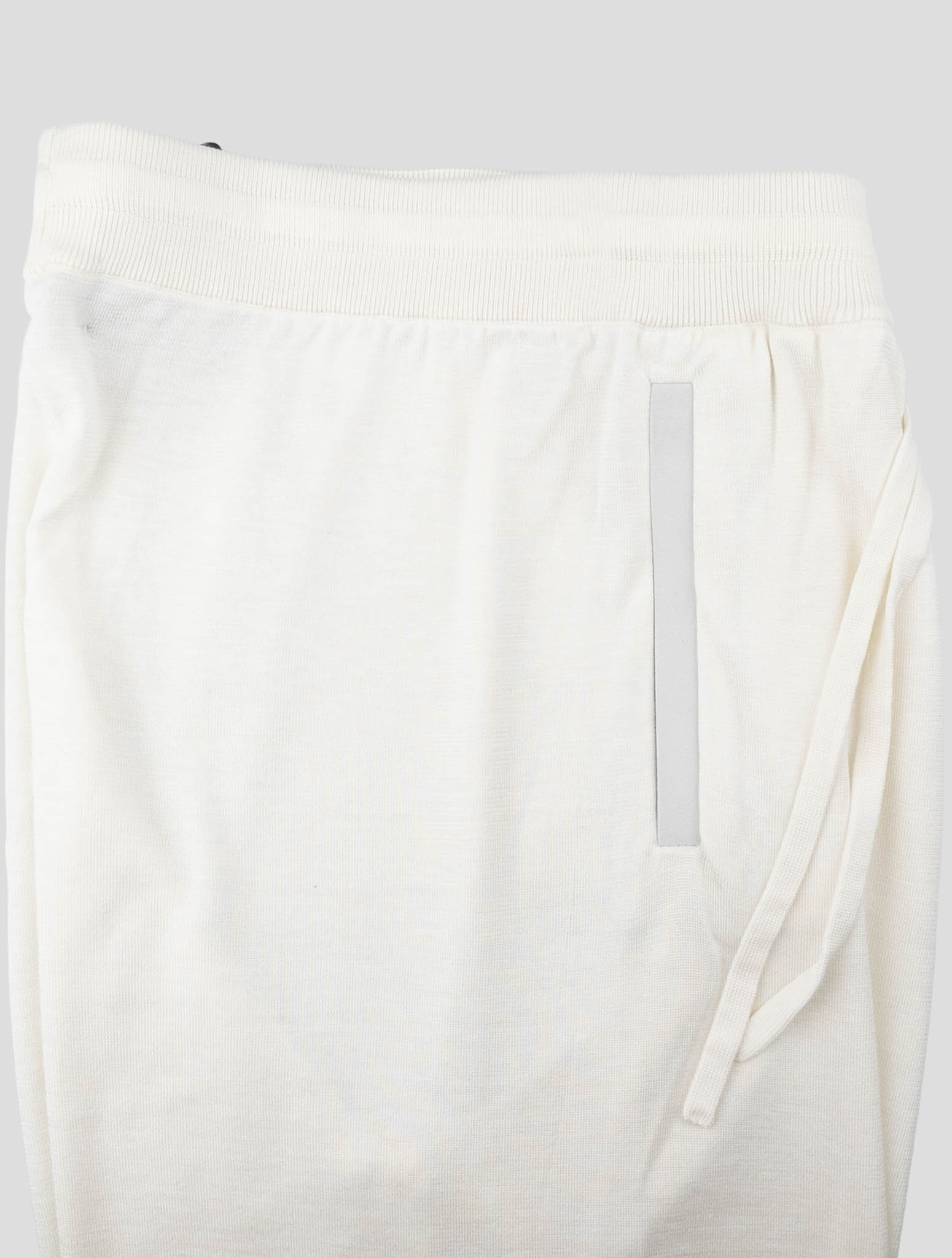 Kiton White Silk Cotton Jogging Pants