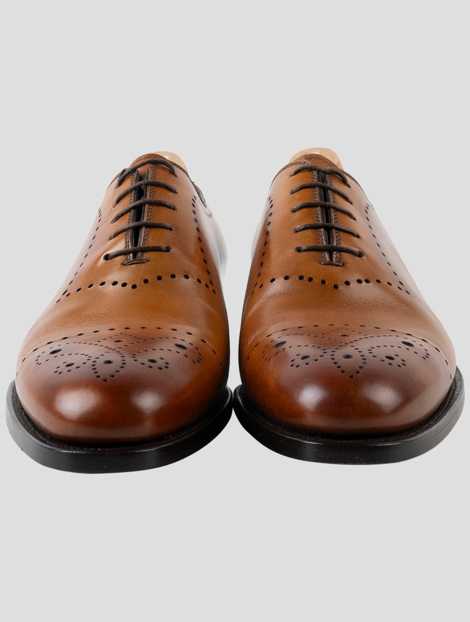 Kiton Brown Leather Dress Shoes